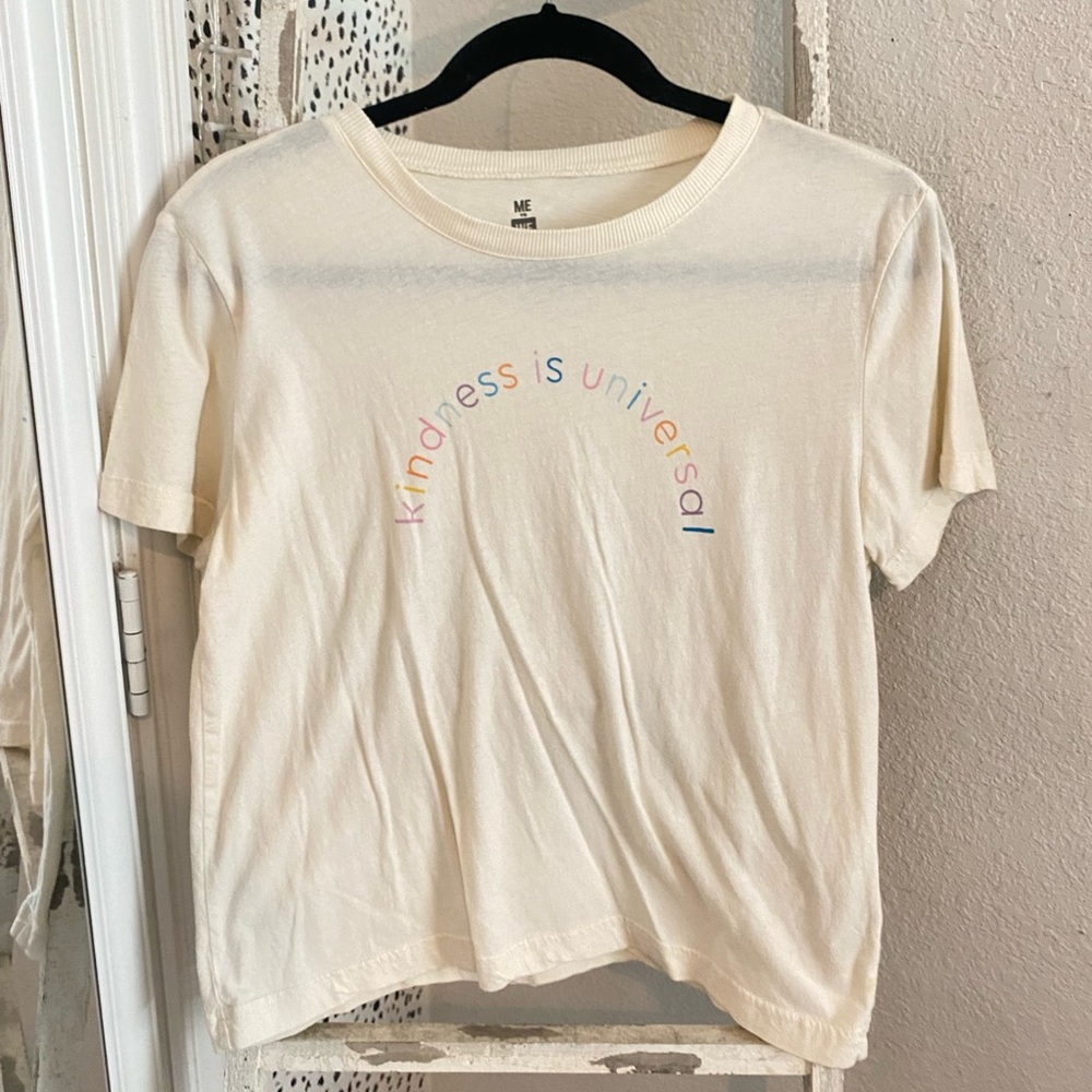 Me to We “KINDNESS IS UNIVERSAL” TEE SHIRT - fits size small/medium